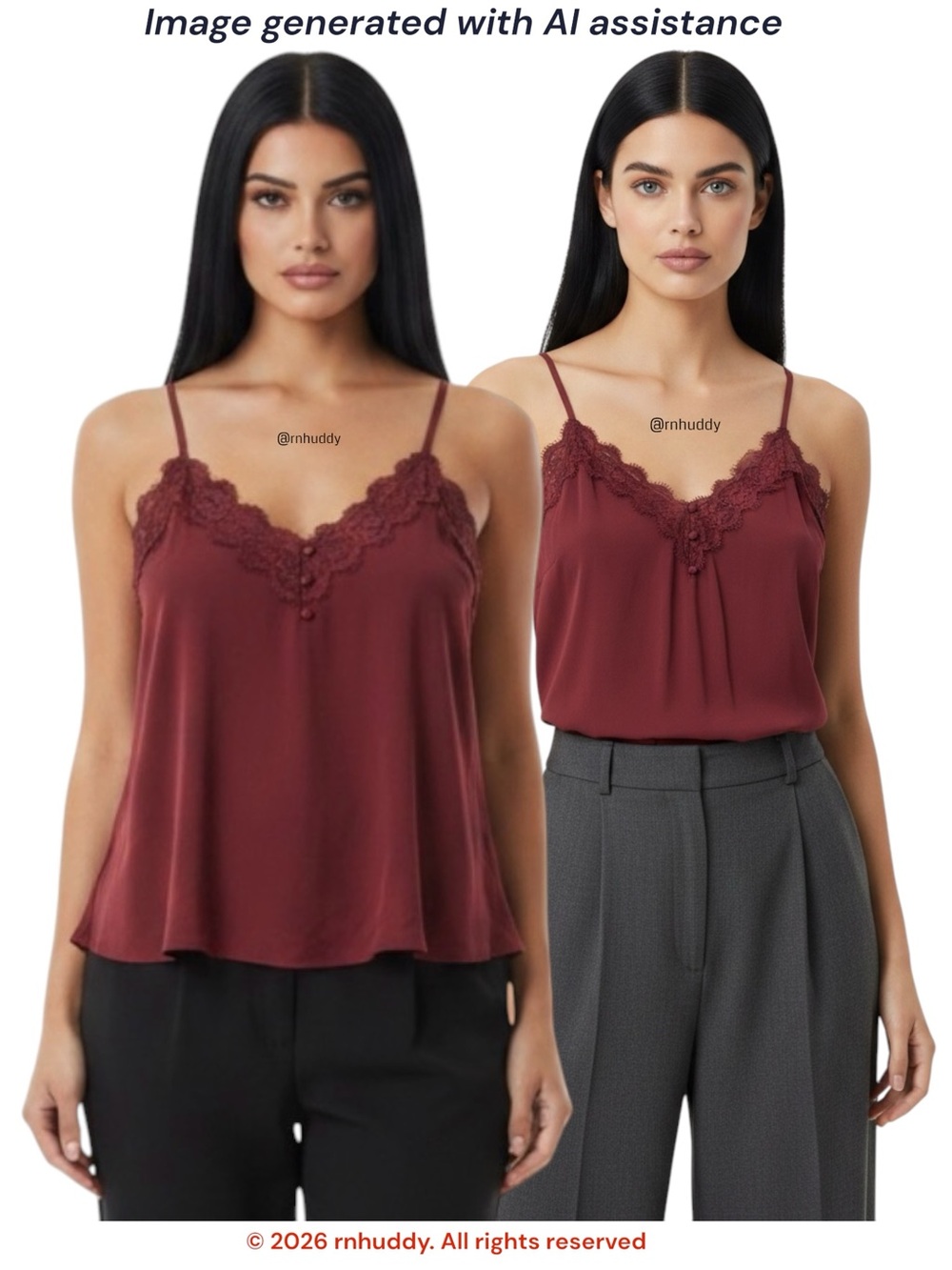 Torrid 2X rust lace trim cami